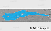 Political Panoramic Map of Tongliao, desaturated