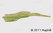 Satellite Panoramic Map of Tongliao, cropped outside