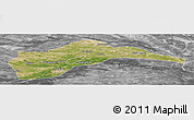 Satellite Panoramic Map of Tongliao, desaturated