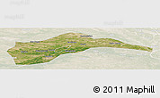 Satellite Panoramic Map of Tongliao, lighten