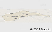 Shaded Relief Panoramic Map of Tongliao, lighten