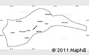 Blank Simple Map of Tongliao, cropped outside