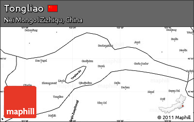 Blank Simple Map of Tongliao
