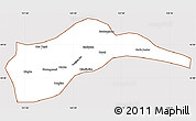 Classic Style Simple Map of Tongliao, cropped outside