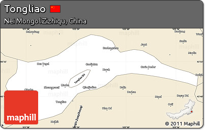 Classic Style Simple Map of Tongliao