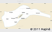 Classic Style Simple Map of Tongliao, single color outside