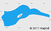 Political Simple Map of Tongliao, single color outside