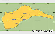 Savanna Style Simple Map of Tongliao, cropped outside
