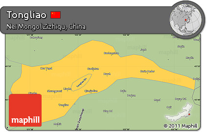 Savanna Style Simple Map of Tongliao