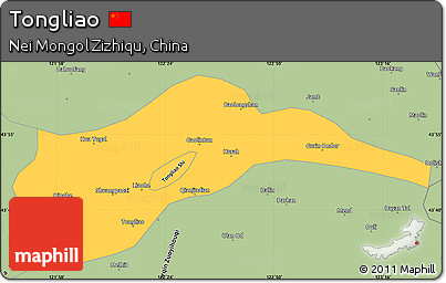 Savanna Style Simple Map of Tongliao
