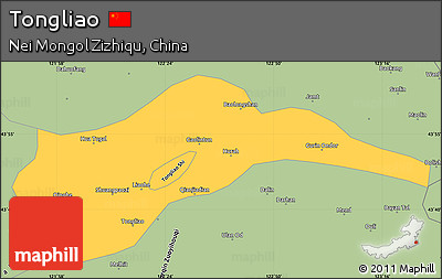 Savanna Style Simple Map of Tongliao
