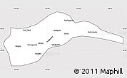 Silver Style Simple Map of Tongliao, cropped outside