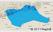 Political 3D Map of Tumd Youqi, shaded relief outside