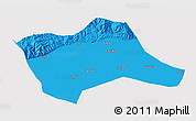 Political 3D Map of Tumd Youqi, single color outside