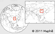 Blank Location Map of Tumd Youqi, within the entire country