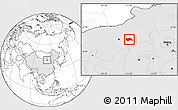 Blank Location Map of Tumd Youqi, highlighted country