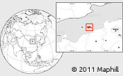 Blank Location Map of Tumd Youqi, highlighted parent region
