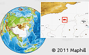 Physical Location Map of Tumd Youqi, highlighted country