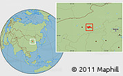 Savanna Style Location Map of Tumd Youqi