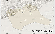 Shaded Relief Map of Tumd Youqi, lighten