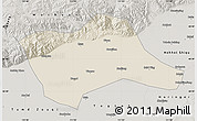 Shaded Relief Map of Tumd Youqi, semi-desaturated