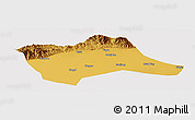 Physical Panoramic Map of Tumd Youqi, cropped outside