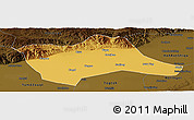 Physical Panoramic Map of Tumd Youqi, darken