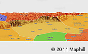 Physical Panoramic Map of Tumd Youqi, political outside