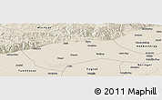 Shaded Relief Panoramic Map of Tumd Youqi