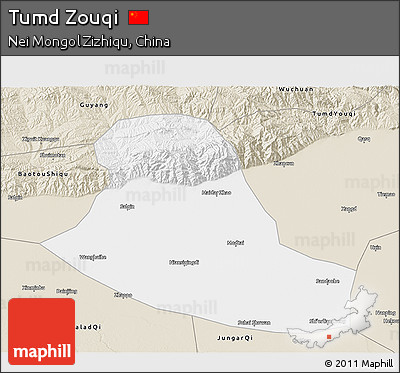 Classic Style 3D Map of Tumd Zouqi