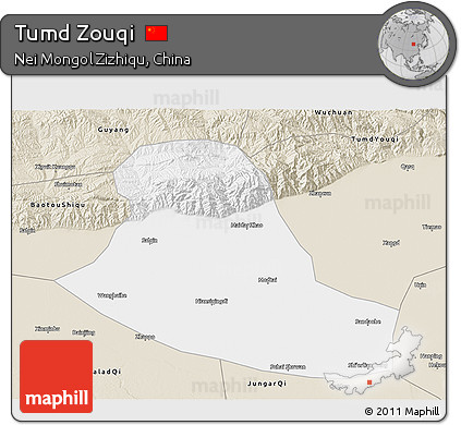 Classic Style 3D Map of Tumd Zouqi