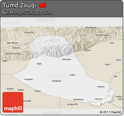 Classic Style 3D Map of Tumd Zouqi