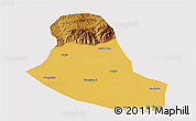Physical 3D Map of Tumd Zouqi, cropped outside