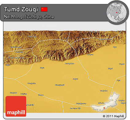 Physical 3D Map of Tumd Zouqi