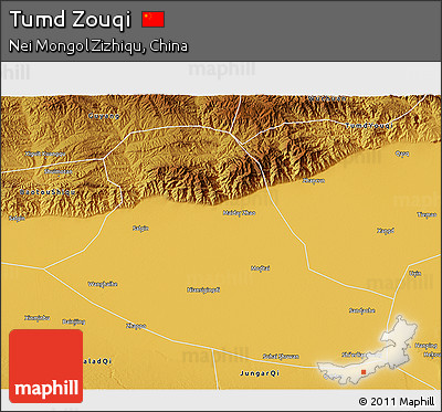 Physical 3D Map of Tumd Zouqi