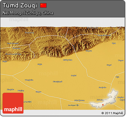 Physical 3D Map of Tumd Zouqi