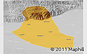 Physical 3D Map of Tumd Zouqi, lighten, desaturated