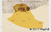 Physical 3D Map of Tumd Zouqi, lighten