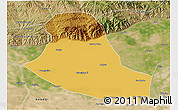 Physical 3D Map of Tumd Zouqi, satellite outside