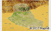 Satellite 3D Map of Tumd Zouqi, physical outside