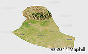 Satellite 3D Map of Tumd Zouqi, single color outside