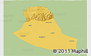 Savanna Style 3D Map of Tumd Zouqi, single color outside