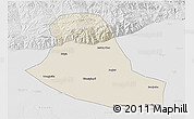 Shaded Relief 3D Map of Tumd Zouqi, lighten, desaturated