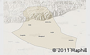 Shaded Relief 3D Map of Tumd Zouqi, lighten