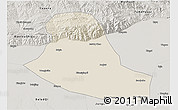 Shaded Relief 3D Map of Tumd Zouqi, semi-desaturated