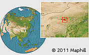 Satellite Location Map of Tumd Zouqi