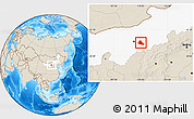 Shaded Relief Location Map of Tumd Zouqi, highlighted parent region