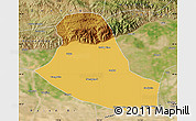 Physical Map of Tumd Zouqi, satellite outside
