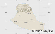 Shaded Relief Map of Tumd Zouqi, single color outside