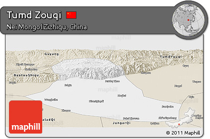 Classic Style Panoramic Map of Tumd Zouqi